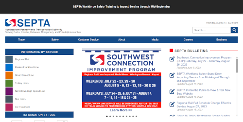 SEPTA Landing Page